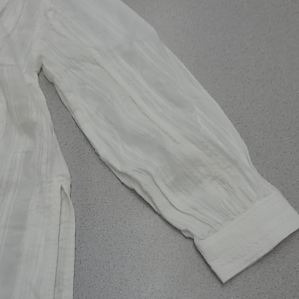 Pilcro White Cotton Lightweight Button-Up Tunic/Swim Cover Size S - Picture 6 of 12